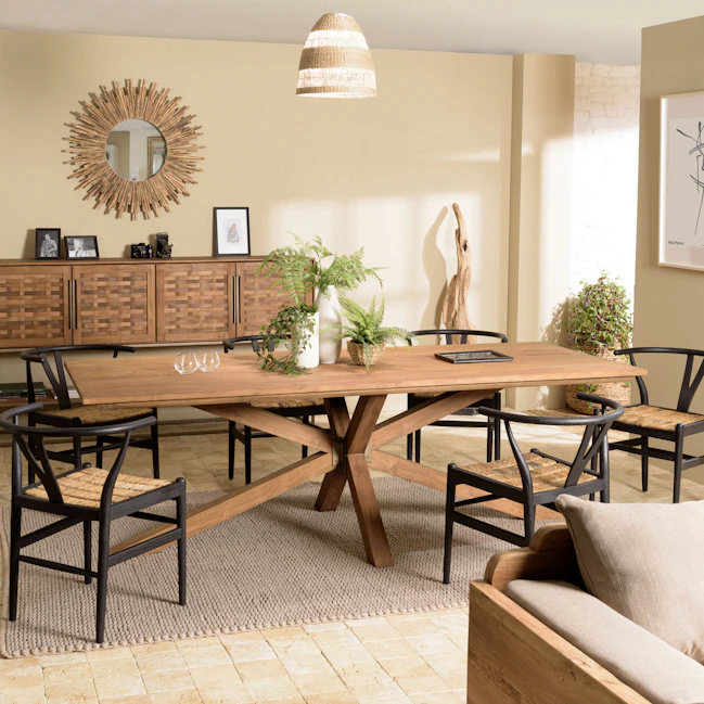 Table Manger 240 Cm En Teck Recycl Massif Pied Mikado Bois SWING table-manger-240-cm-en-teck-recycl-massif-pied-mikado-bois-swing