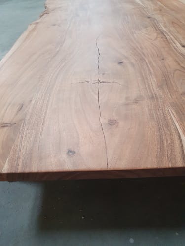 Table à manger bois d'acacia métal 180 MELBOURNE
