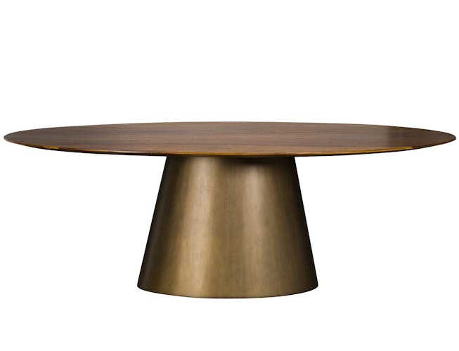 Table à manger bois de manguier forme ovale 220 cm FENI