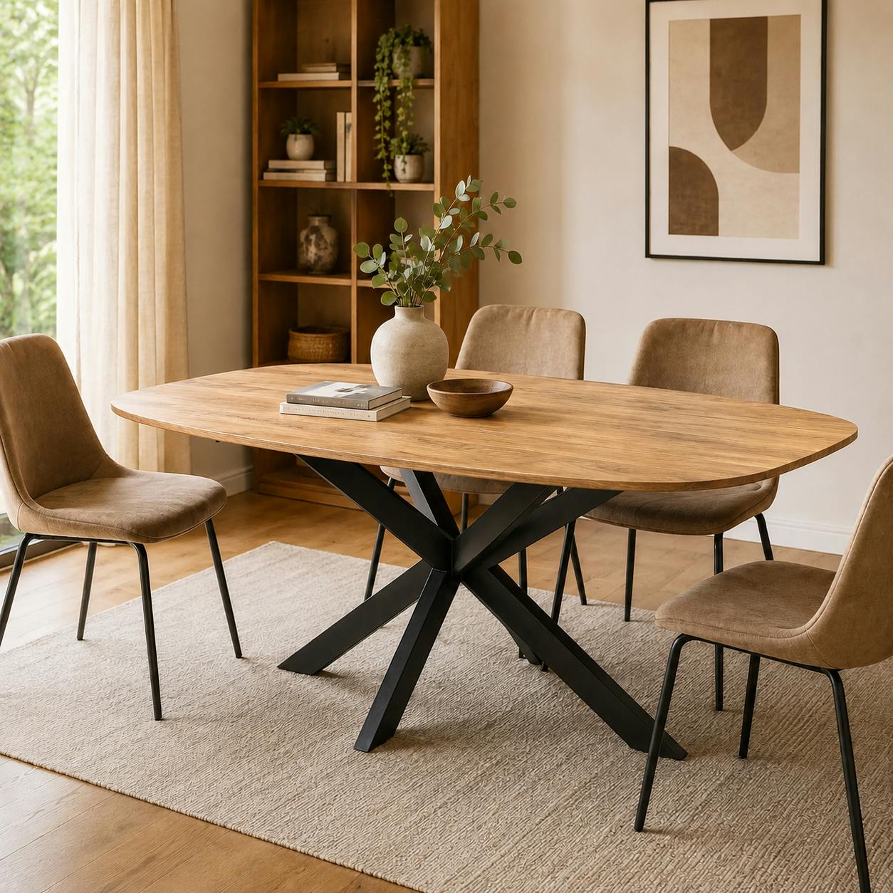 Table à manger bois design organique 200 cm CANYON
