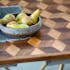Table de repas en bois decoration marqueterie style contemporain