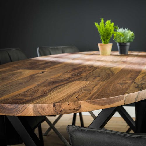 Table à manger bois forme ovale 240 cm HALIFAX