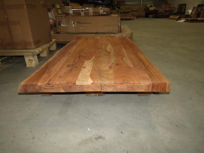 Table à manger bois massif métal 165 cm MELBOURNE
