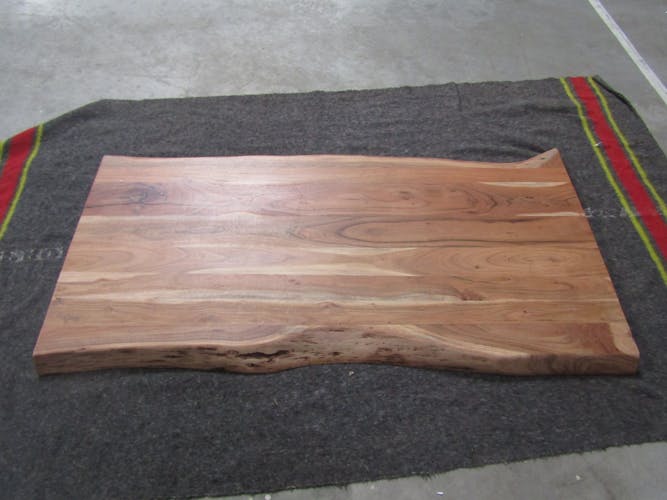 Table à manger bois massif métal 165 cm MELBOURNE