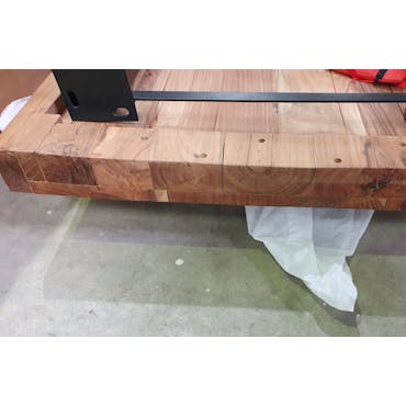  Table à manger bois massif métal 240 cm MELBOURNE