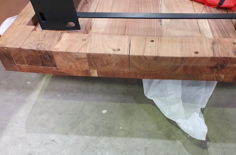 Table à manger bois massif métal 240 cm MELBOURNE