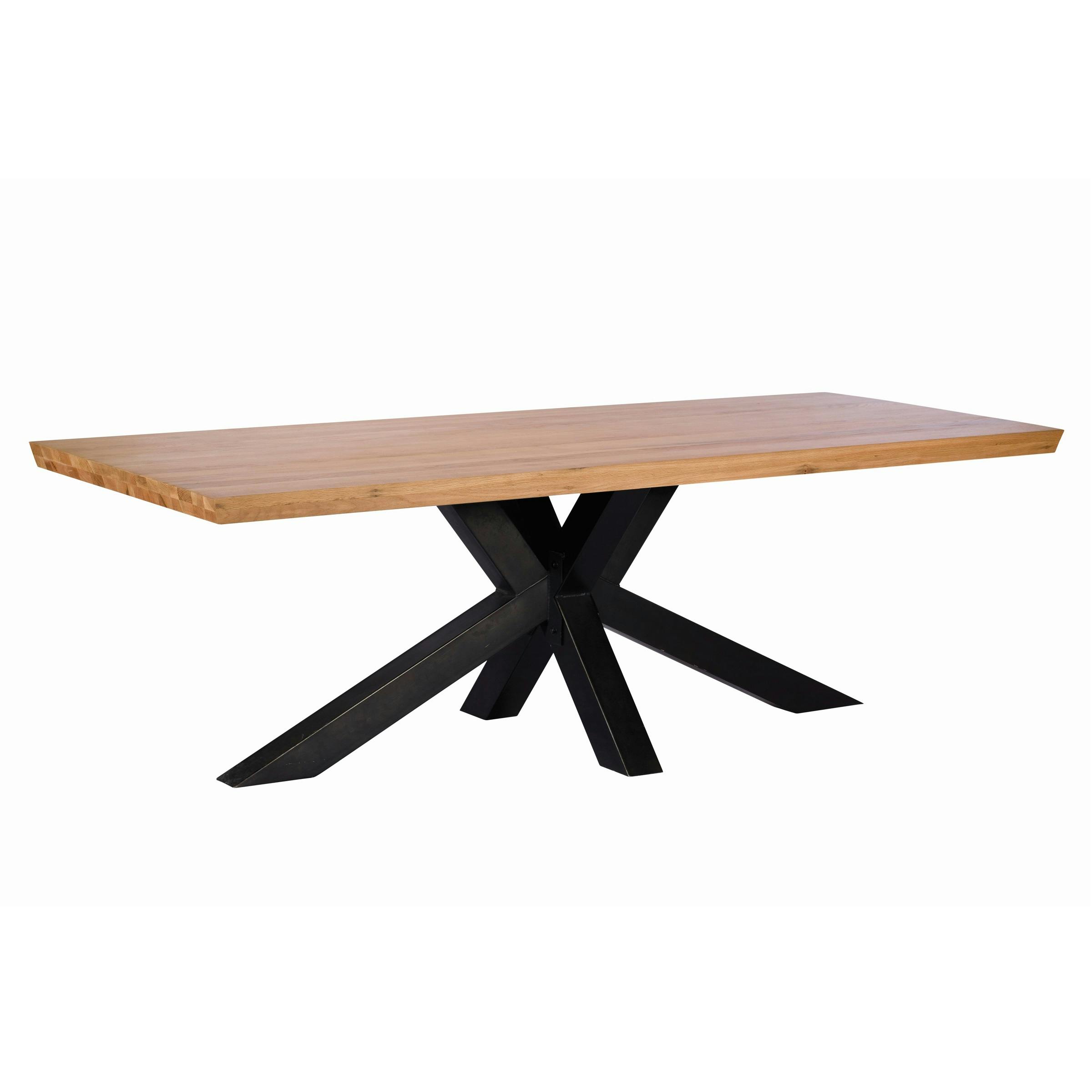 Table à manger bois métal pied croisé 240 cm VOLGA