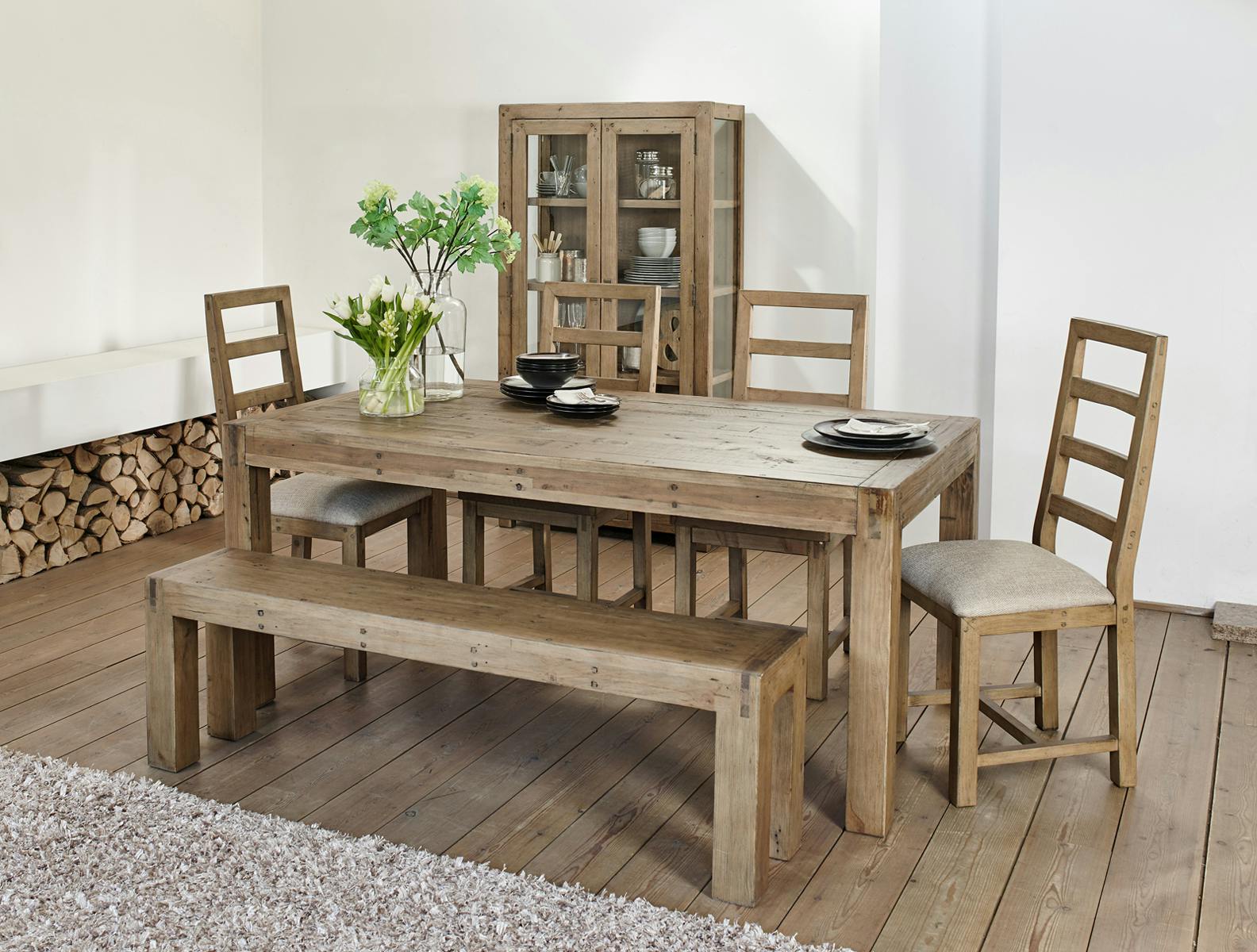 Table à manger bois recyclé 150 VANCOUVER