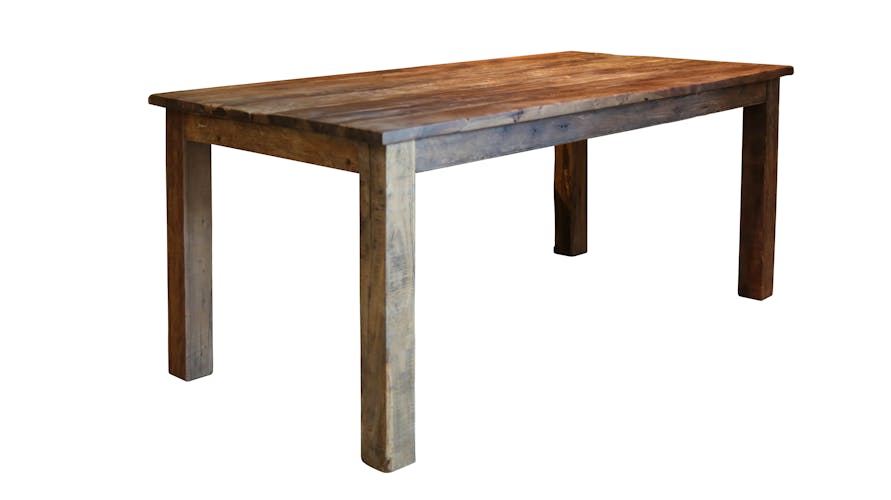 Table de repas rectangulaire en bois recycle de style campagne