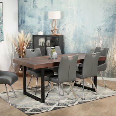  Table à manger bois recyclé 180 cm SAMOA