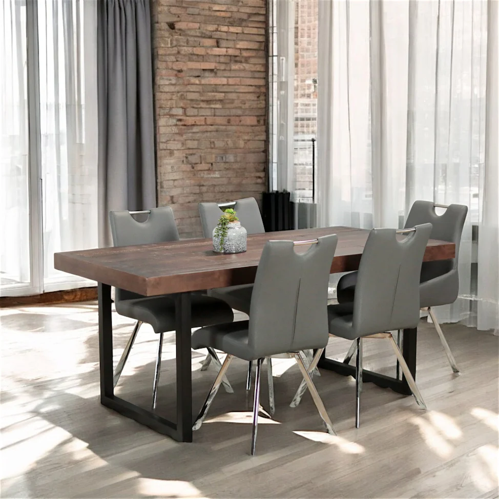 Table à manger bois brun recyclé 180 cm SAMOA | Tables à manger | Pier ...