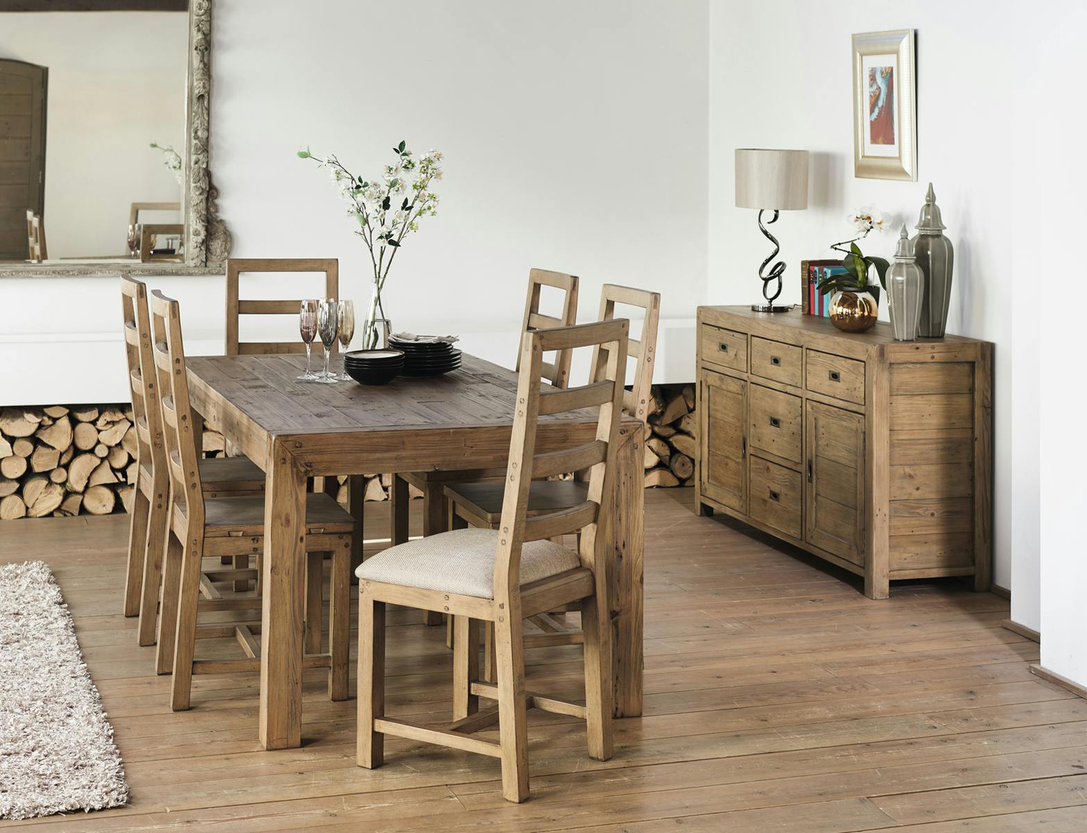 Table à manger bois recyclé 180 VANCOUVER