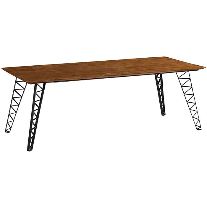 Table à manger bois recyclé pieds épingles 220 cm BARBADE