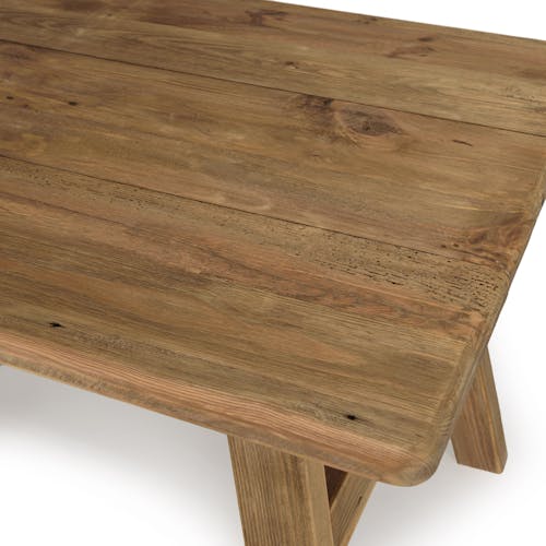 Table à manger bois recyclé style campagne 140 cm DENVER