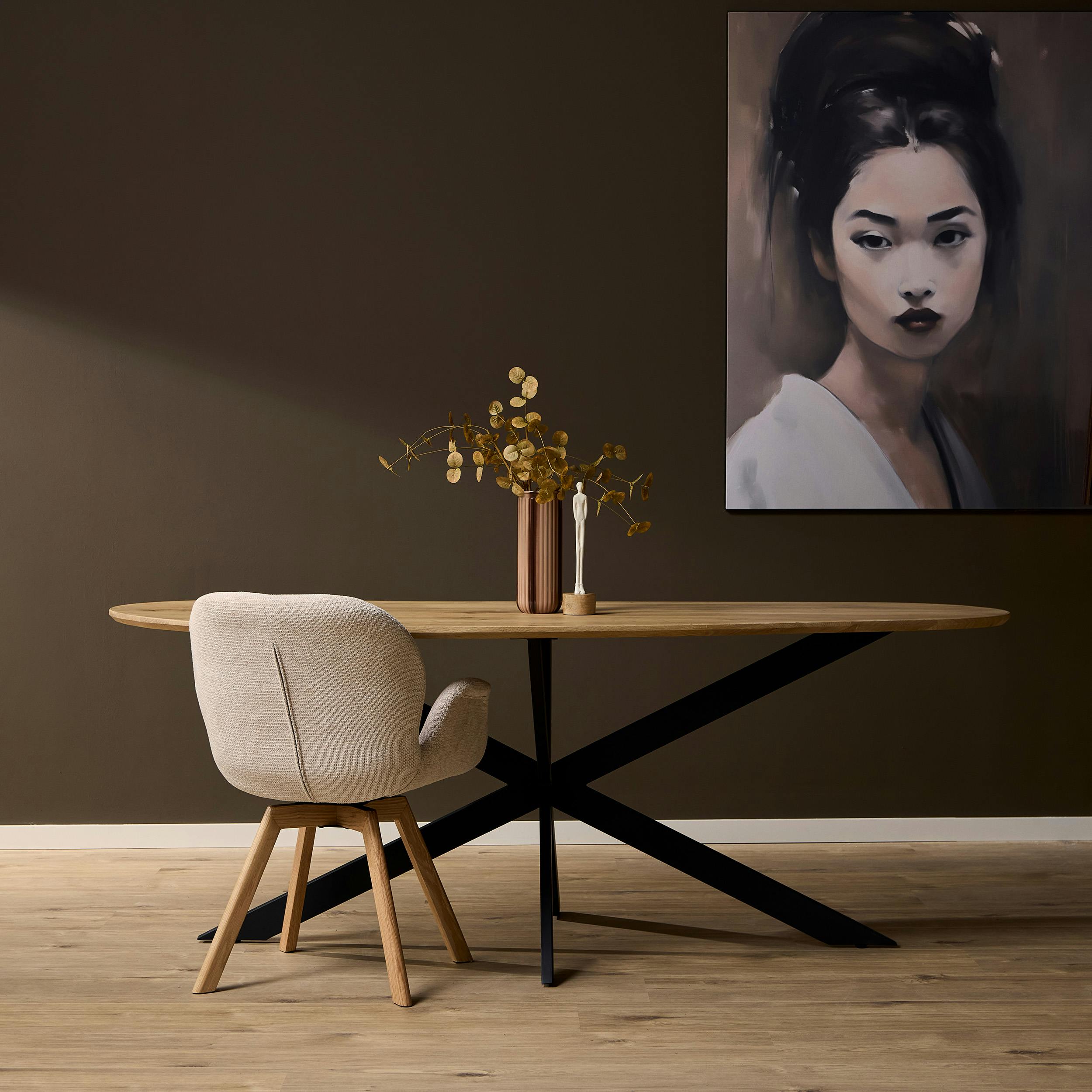 Table à manger bois style organique 280 cm LEXTON