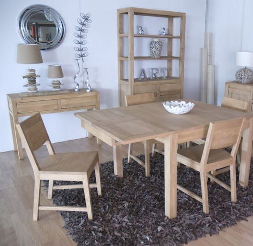Table à manger / Bureau hévéa massif 160x75cm OLGA