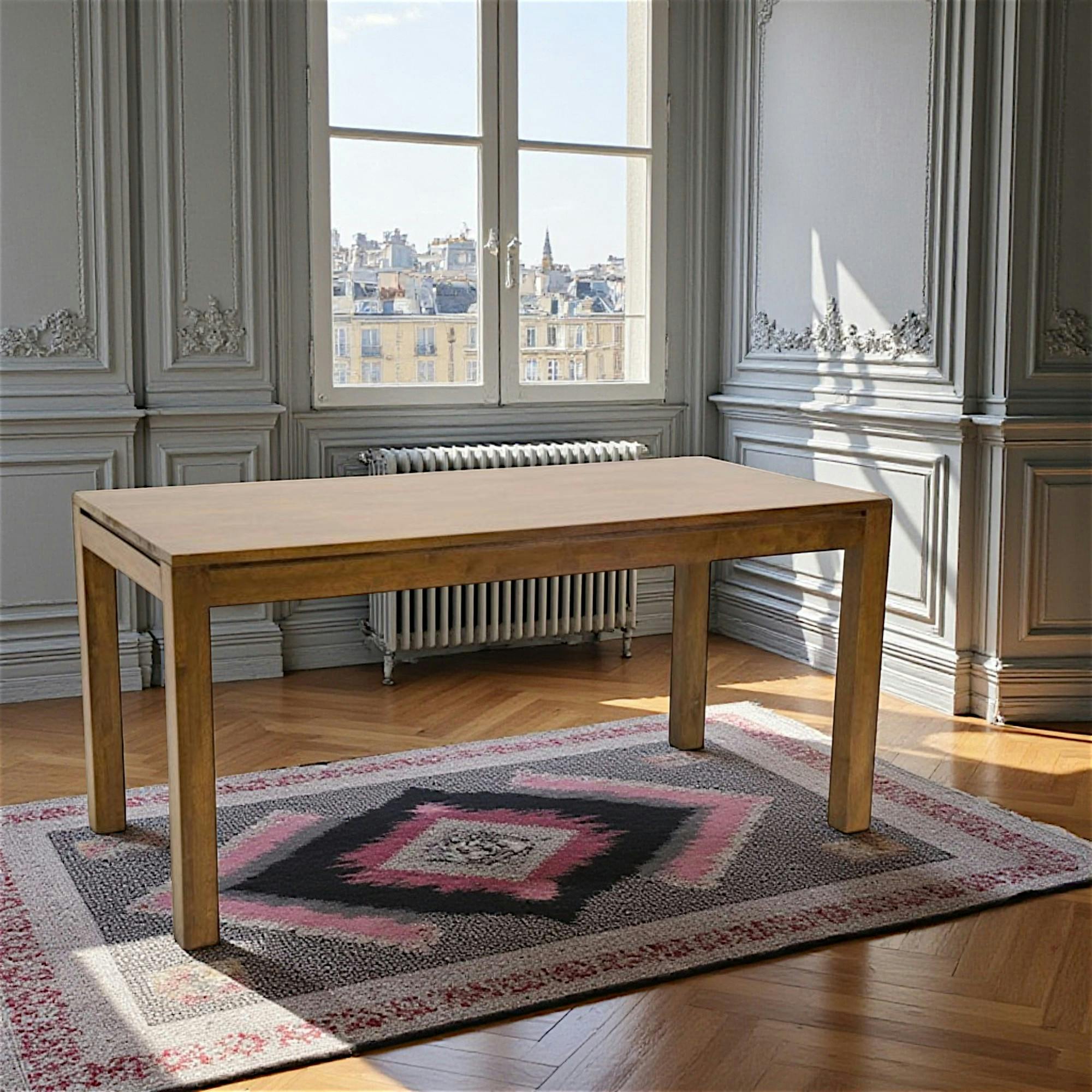 Table à manger / Bureau hévéa massif 160x75cm OLGA