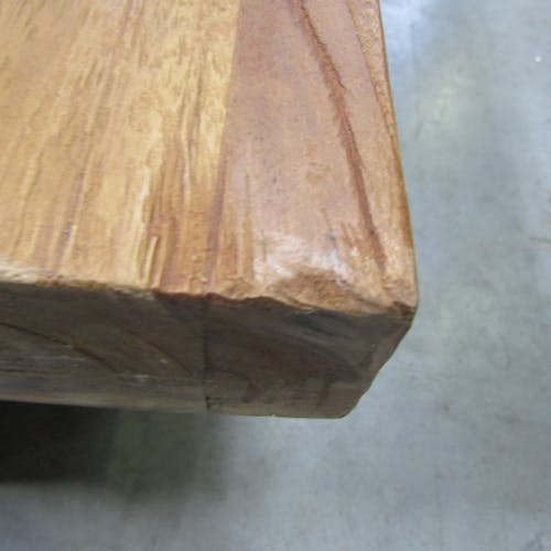 Table à manger carrée bois de teck pied métal 130 ONTARIO