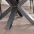 Table de repas bois massif pieds en croix metal style contemporain