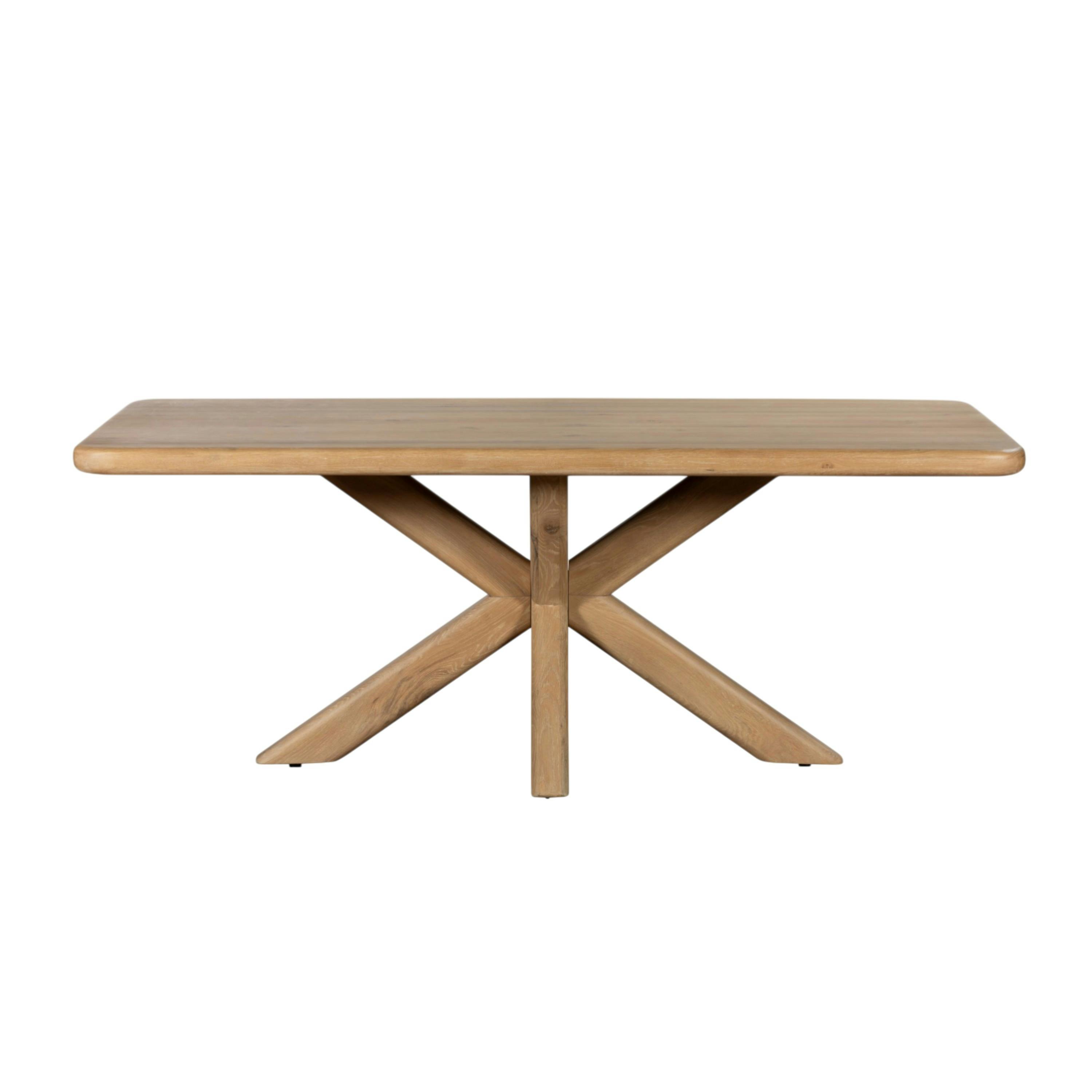 Table à manger chêne massif bords arrondis 240 cm ASTER | Tables à ...