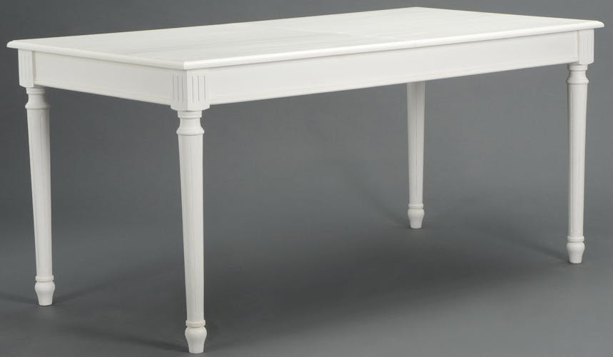 Table de repas extensible en bois blanc de style romantique
