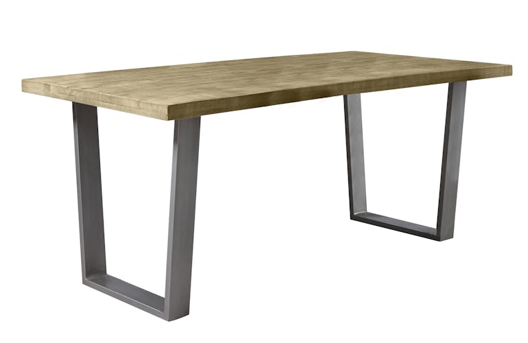 Table de repas en bois pieds metal de style contemporain