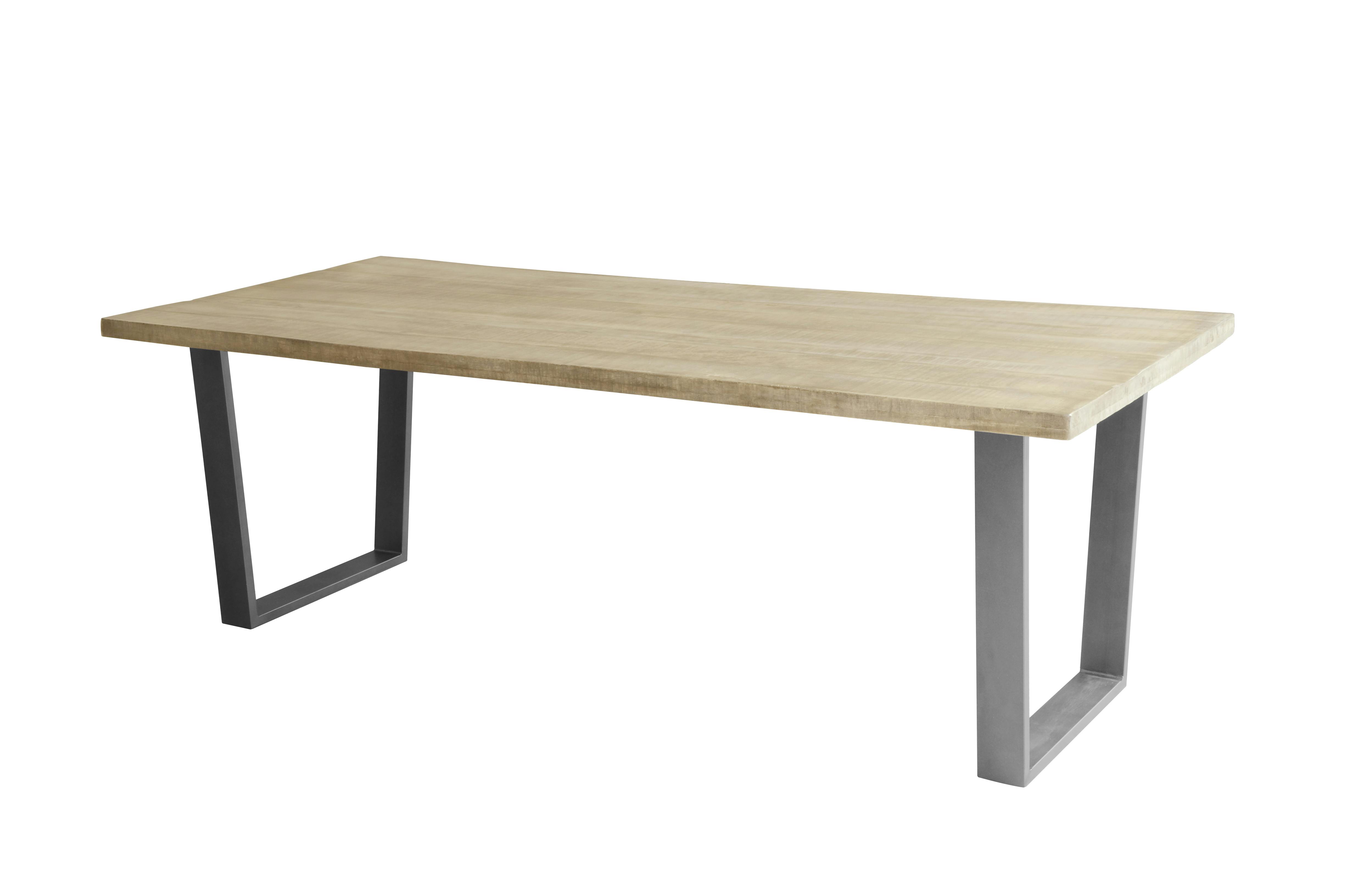 Table à manger contemporaine bois métal 230 cm LUCKNOW