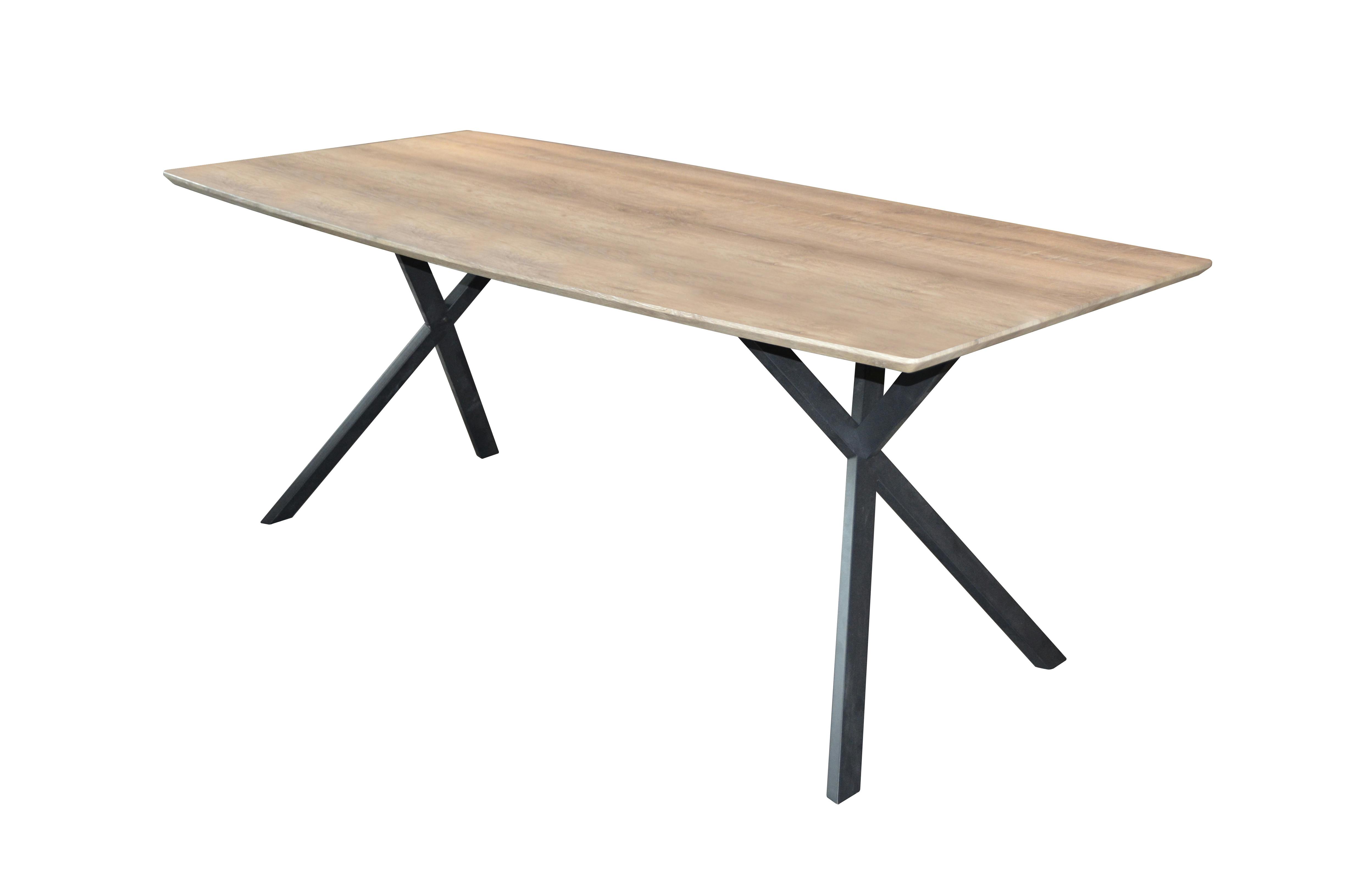 Table à manger contemporaine effet chêne antique 190 cm HELSINKI