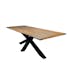 Table à manger en bois de chêne bordures naturelles 240 cm OKA