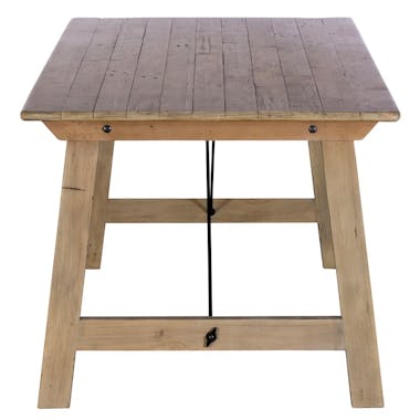 Table de repas rectangulaire bois recycle FSC de style campagne