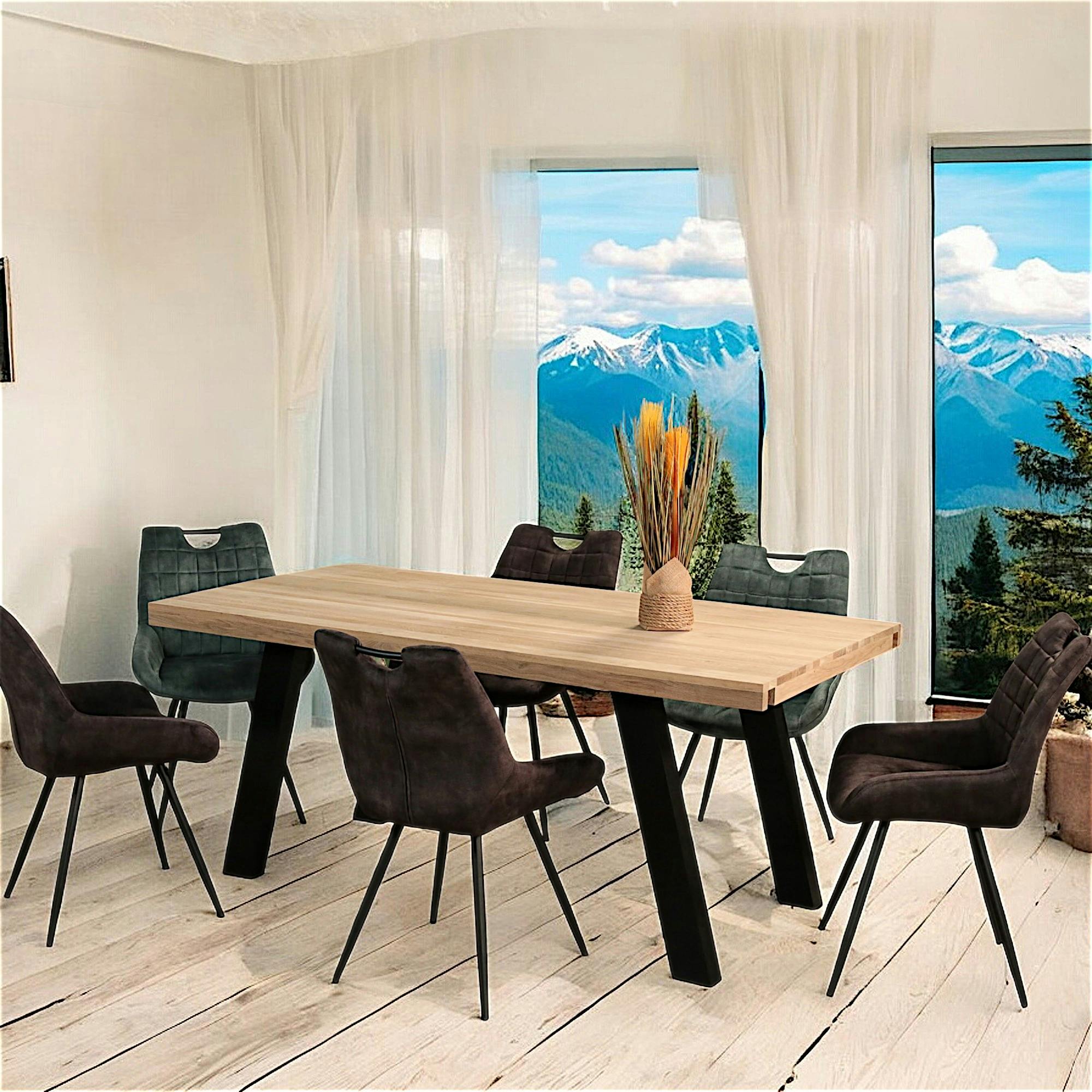 Table à manger en chêne 180 cm ATLANTA