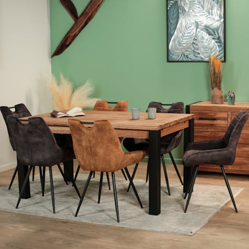 Table à manger en chêne huilé 150 cm FERSCOTT 2