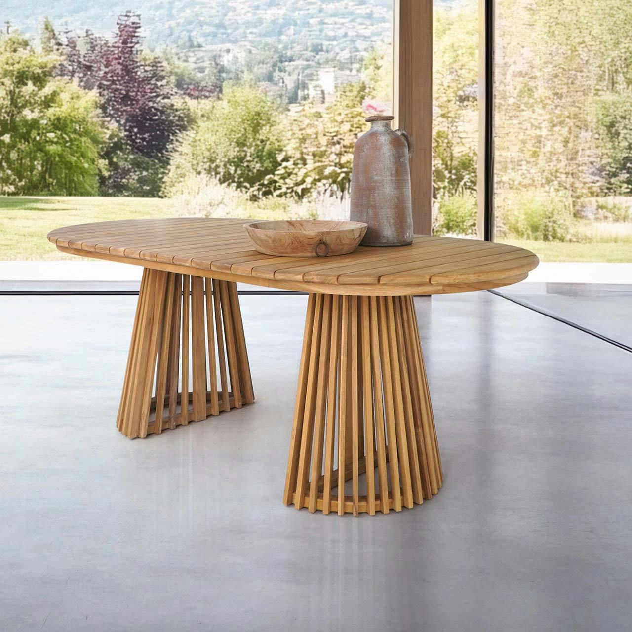 Table à manger en teck naturel 200x100 KUTA