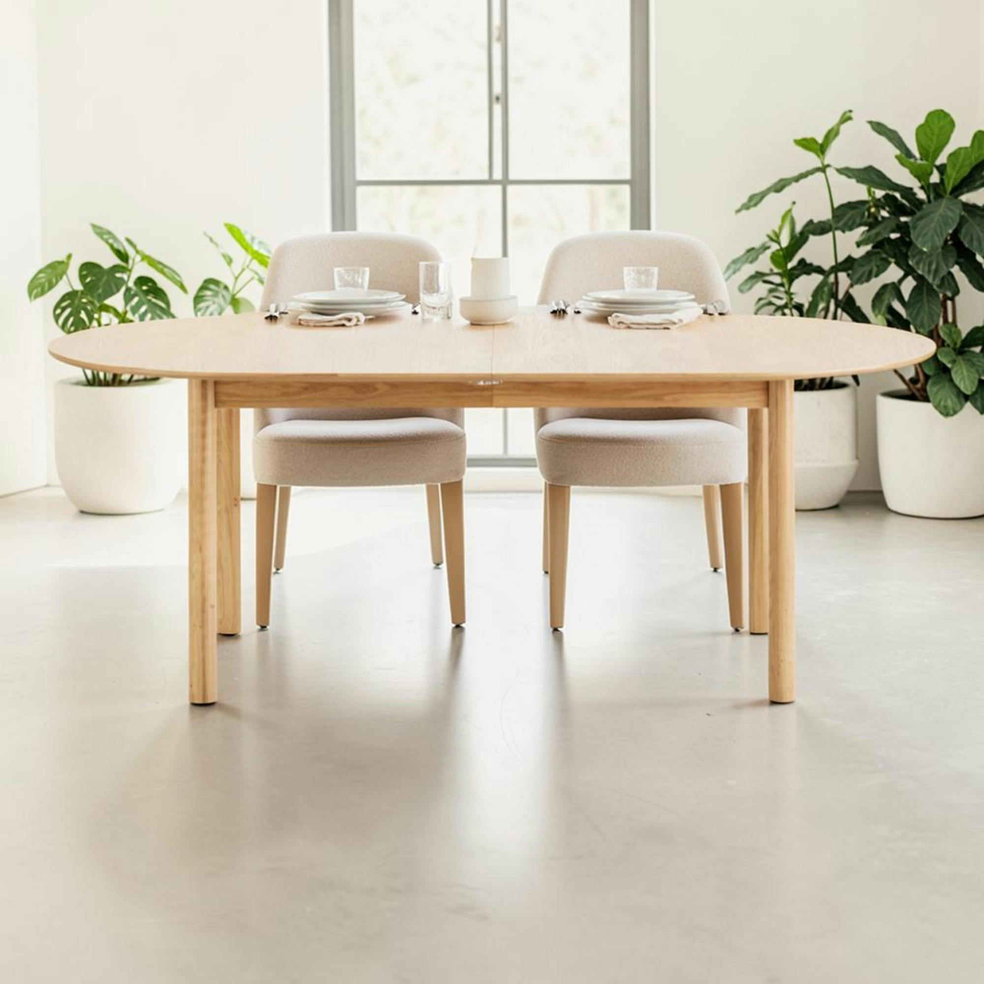 Table à manger extensible 200/250/300 cm placage chêne KALKIE