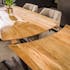 Table à manger extensible à bords ronds en bois d'acacia 175-275 cm MELBOURNE