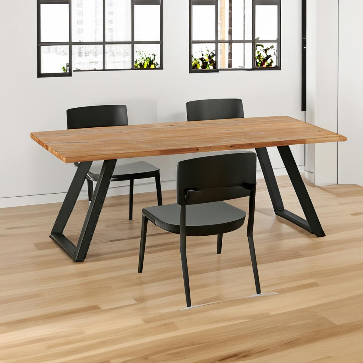 Table à manger extensible bois miel 200 cm COSTENTA