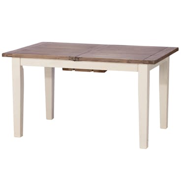  Table de repas rectangulaire extensible bois recycle FSC blanc