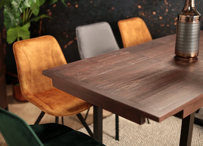 Table à manger extensible bois recyclé 140-180 SAMOA