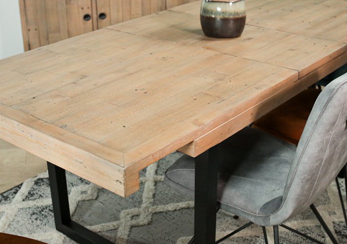 Table à manger extensible bois recyclé 160-200 cm AUCKLAND