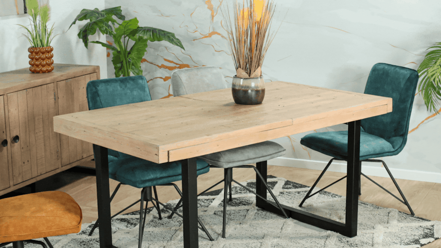 Table à manger extensible bois recyclé 160-200 cm AUCKLAND
