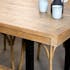 Table de repas extensible bois recycle et metal style industriel