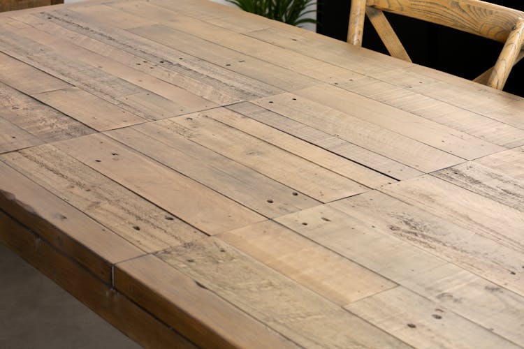 Table de repas extensible bois recycle et metal style industriel