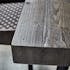 Table de repas style contemporain en bois recylce pieds metal