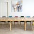 Grande table de repas ronde extensible en bois style classique