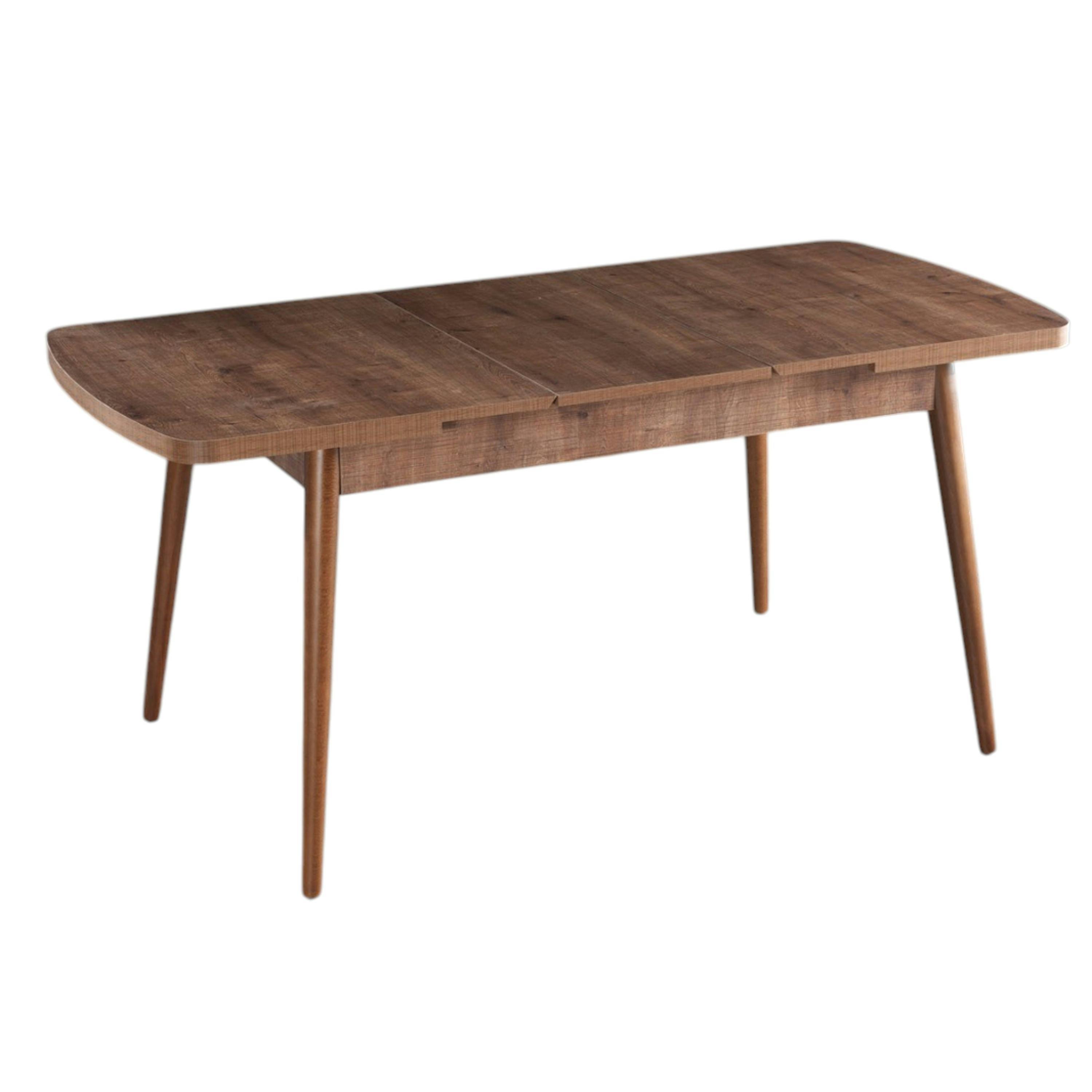 Table à manger extensible effet noyer 132-170 cm LUNOR | Tables à ...