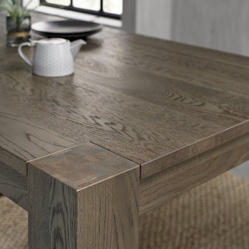Table à manger extensible en bois de chêne fumé 180-235 cm ALLEN