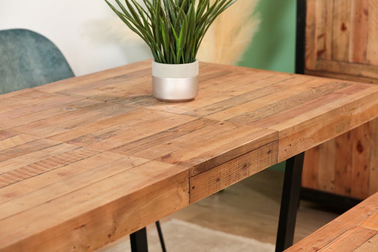Table à manger extensible en bois recyclé 140-180 cm CANBERRA