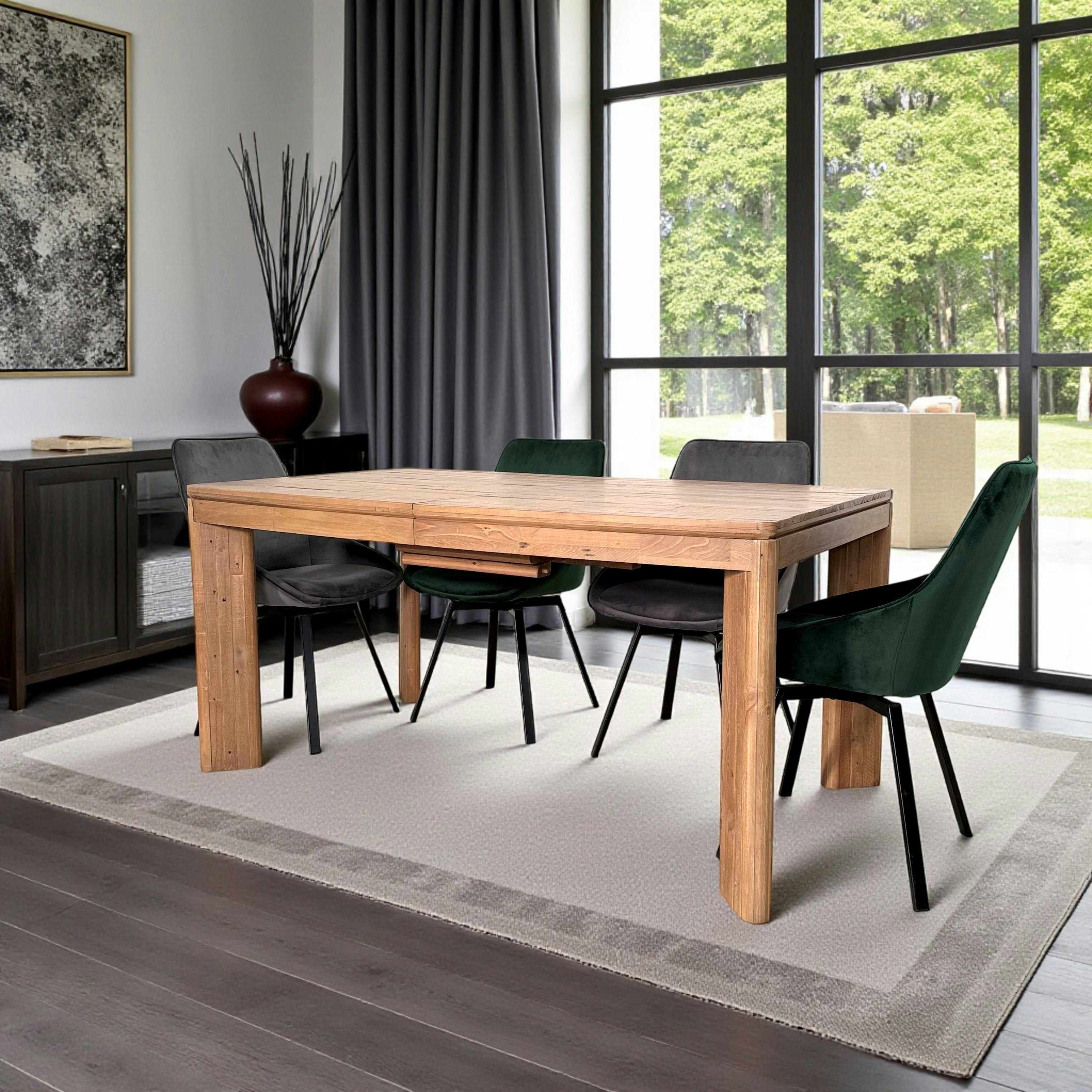 Table à manger extensible en bois recyclé FSC 160-200 cm NELSON