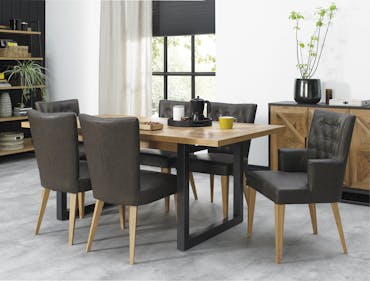  Table à manger extensible en chêne 190-240 AUSTIN