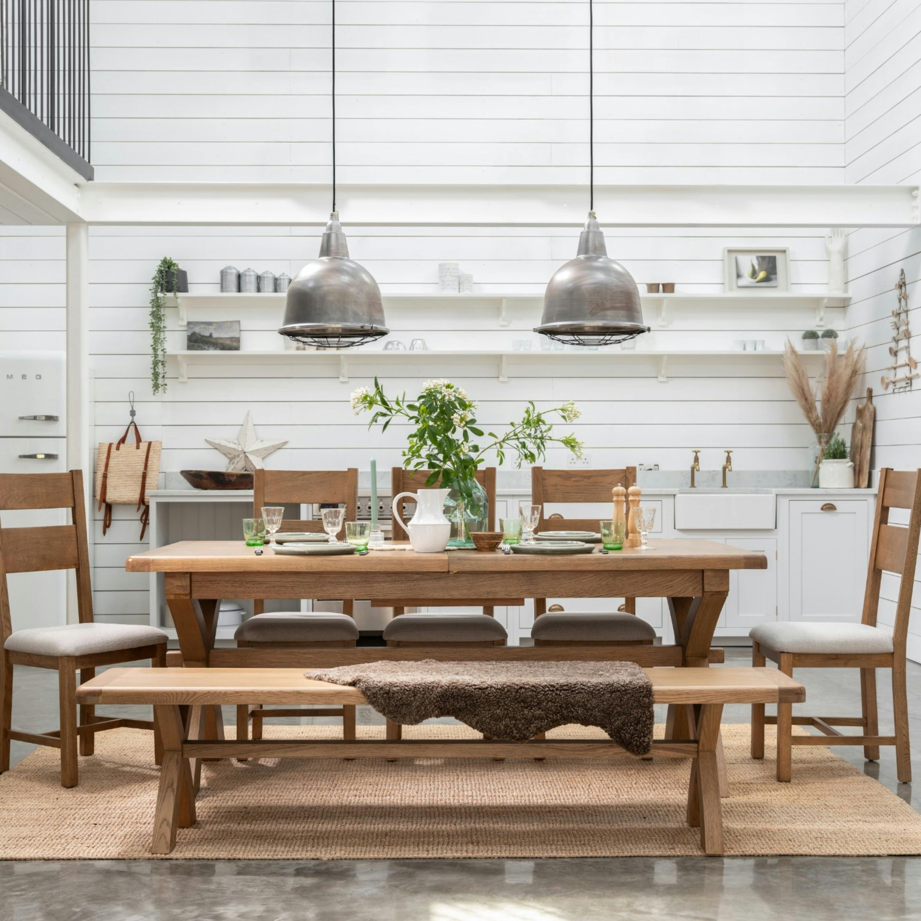 Table à manger extensible en chêne 200-250 cm VALMONT